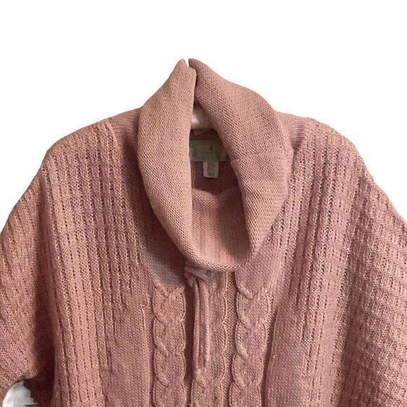 Anthropologie Ruby Moon Cowl Neck Wool Knit Pink Pullover Sweater Women's Size M - Picture 2 of 8
